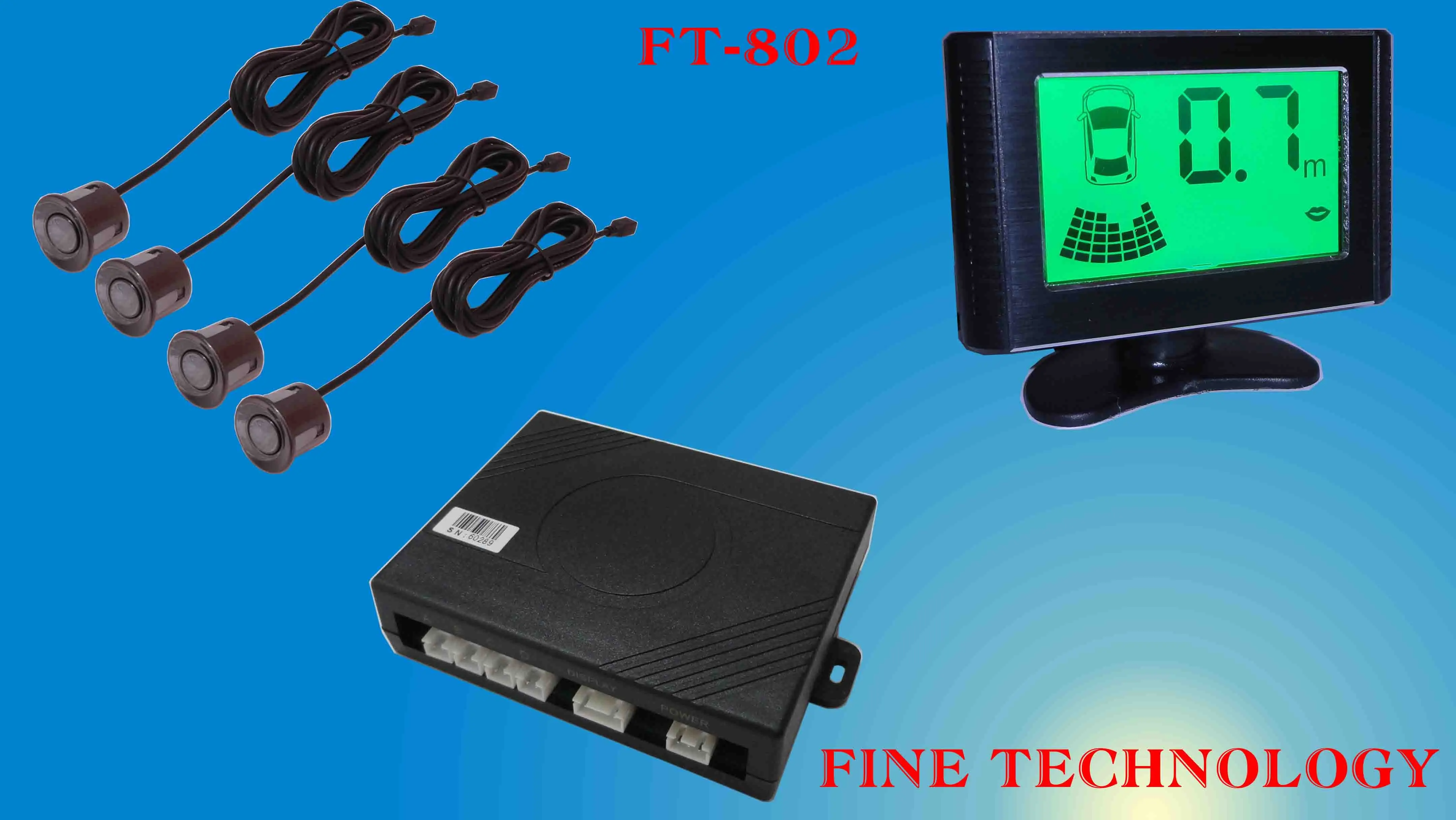 free shipping factory price 4 waterproof ultrasonic sensor colorful LCD