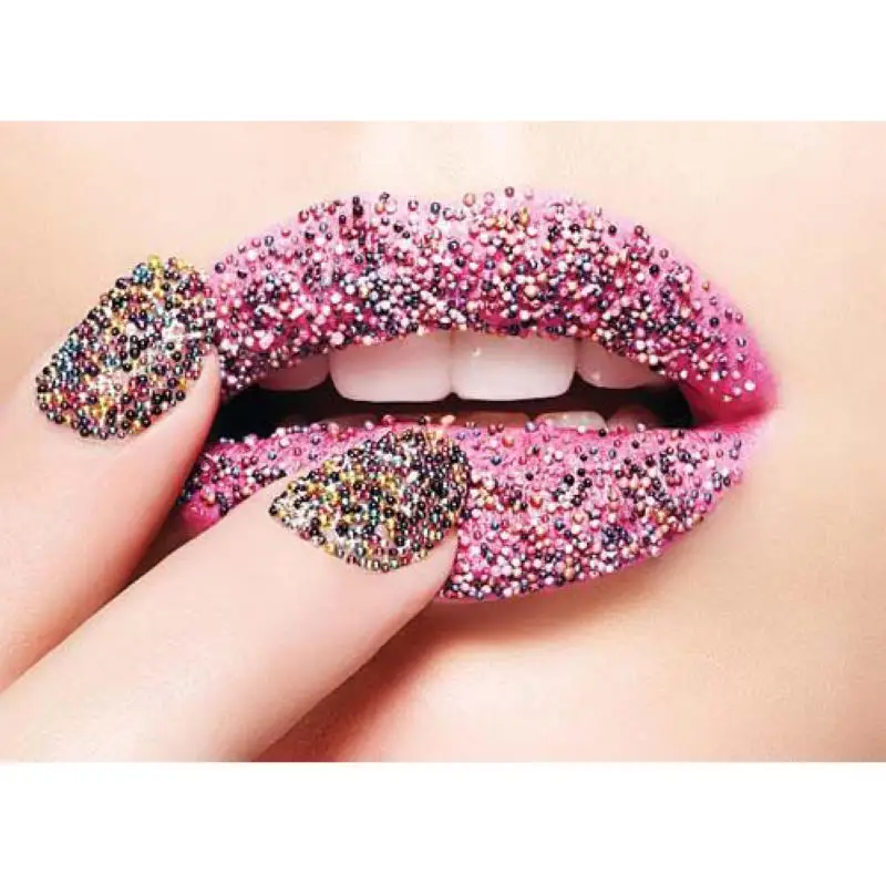12pcs 3D Nail Art Decoration Mini Bottles Caviar Glitter Glass Manicure Beads Balls Decoration Manicure Tool Shellhard