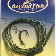 Для рыбалки на карпа, комбинированные Рог тефлон(PTFE) крючки с покрытием-с быстрым погружением поводок с Leadcore лидер для ловли карпа рыболовное грузило линий