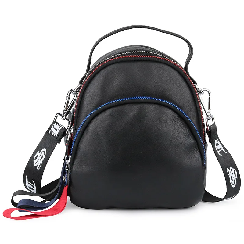 

Leather Casual lady shoulder bag ribbon fashion multifunctional single shoulder oblique cross bag imported natural fall handbag