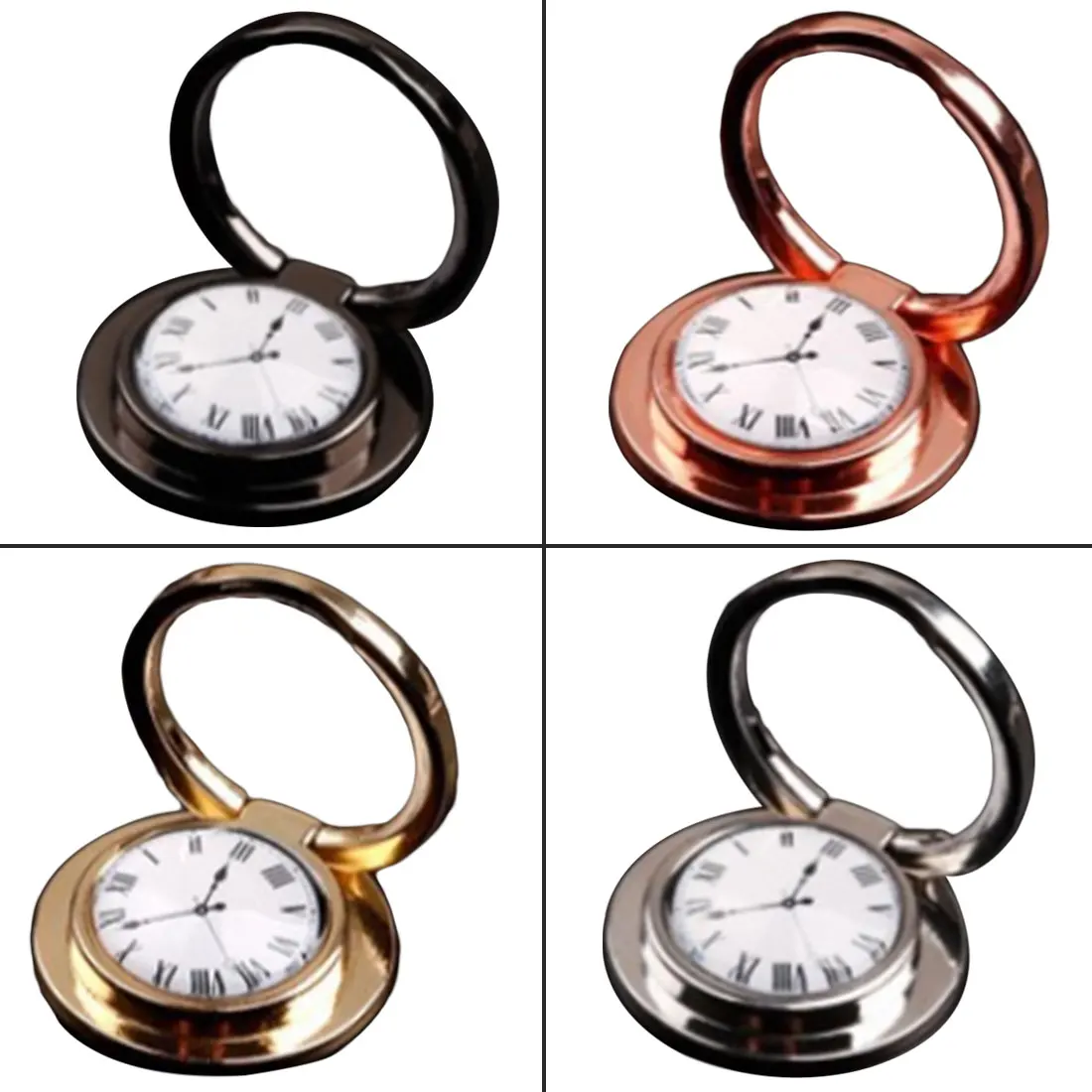 

Etmakit Universal Phone Finger Ring Holder 360 Degree Stand Creative Clock Shape Magnetic Metal Ring Buckle For Phone Tablet
