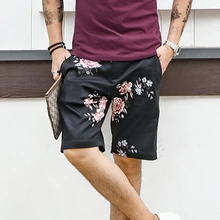 Смешанные мужские летние модные шорты с принтом, шорты для отдыха с цветочным принтом, мужские пятицентные брюки, брюки для отдыха K791