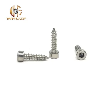 

M4 *10/12/14/16/20/25/30/35 mm 50pcs Free shipping Model Screw 304 stainless steel Hexagon Socket Cap Head self tapping screw
