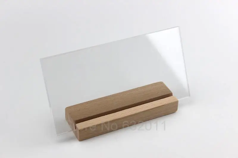 10 шт. деревянный держатель для таблички с градиентом 200*100 мм|photo picture|wood photoframe stand |
