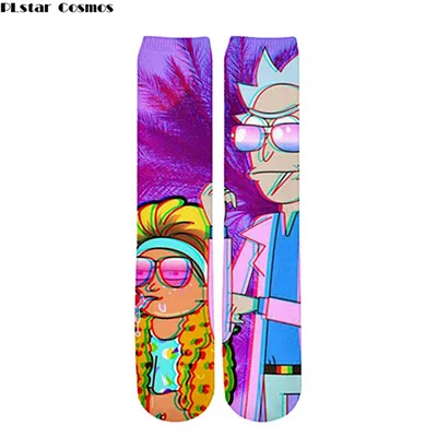 Носки Plstar Cosmos Rick and Morty, носки с 3d рисунком, мужские и женские забавные носки с 3D принтом, высококачественные носки с рисунками, dropshopping-4 - Цвет: 5