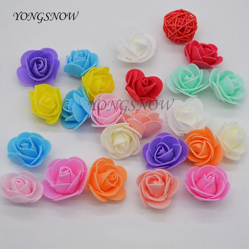 100Pcs/lot Diameter 3.5cm Mini PE Foam Rose Artificial Flowers Heads For Home Garden Wedding Decoration DIY Wreath Supplies 100Pcs/lot Diameter 3.5cm Mini PE Foam Rose Artificial Flowers Heads For Home Garden Wedding Decoration DIY Wreath Supplies