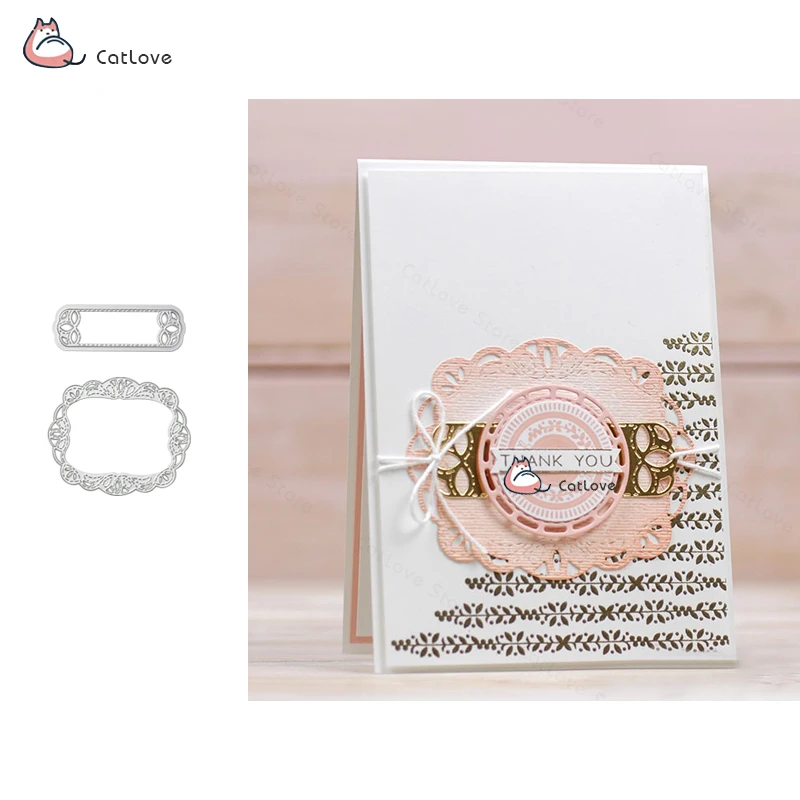 

Stitched Label Frame Metal Cutting Dies Stencils For DIY Scrapbooking Paper Card Decorative Craft Embossing Die Cuts New 2019