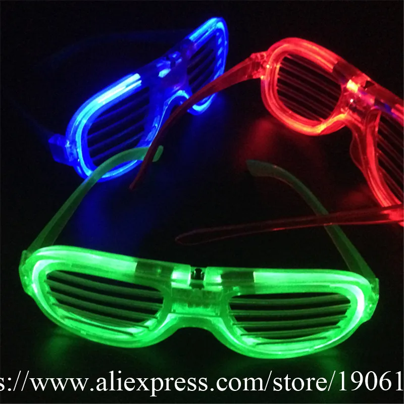 Fashion LED EL Wire Glasses Glow In The Dark Sunglasses Helloween Concert Party led flashing Glasses Eyewear05