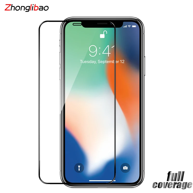 

9D Tempered Glass Protective Film for IPhone Xs Max Xr 8 7 6 6s Plus 8plus xs Glass Full Cover Screen Protector Tempered Glass