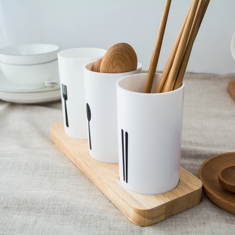 Японский стиль палочки для еды трубки кухонные стеллажи ящик для хранения ложек Посуда трубка для хранения дружественная творческая вилка ложка стойка