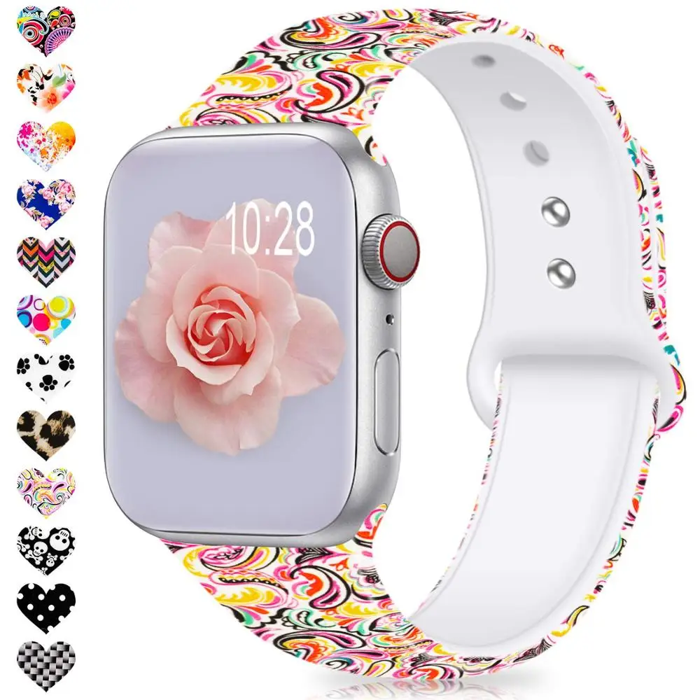 

Joyozy New Breathable Silicone Sports Band for Apple Watch 4 3 2 1 42MM 38MM Fashion strap bands for Iwatch 4 3 40mm 44mm