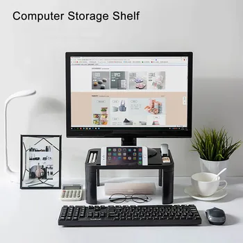 

Adjustable Desktop Monitor Stand Computer Screen Riser Plastic Shelf Plinth Strong Laptop Stand Desk Holder For Notebook TV