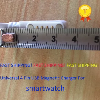 

2018 fast shipping smart watch phonewatch USB Magnetic Charger Cable Universal 4Pin magnet charging cord for kw88 kw18 kw99 k88h