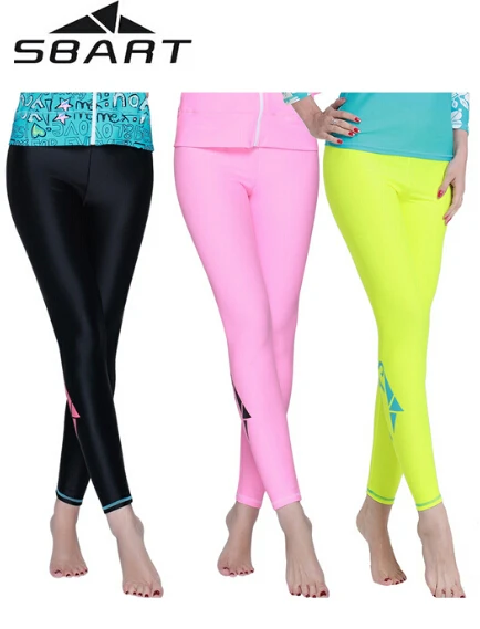 

SBART New Fashion Fitness Rash Guard Pants Woman Long Swim Pants Womens Swim Jammers Legging Swimsuit UPF50+ Rash Guard