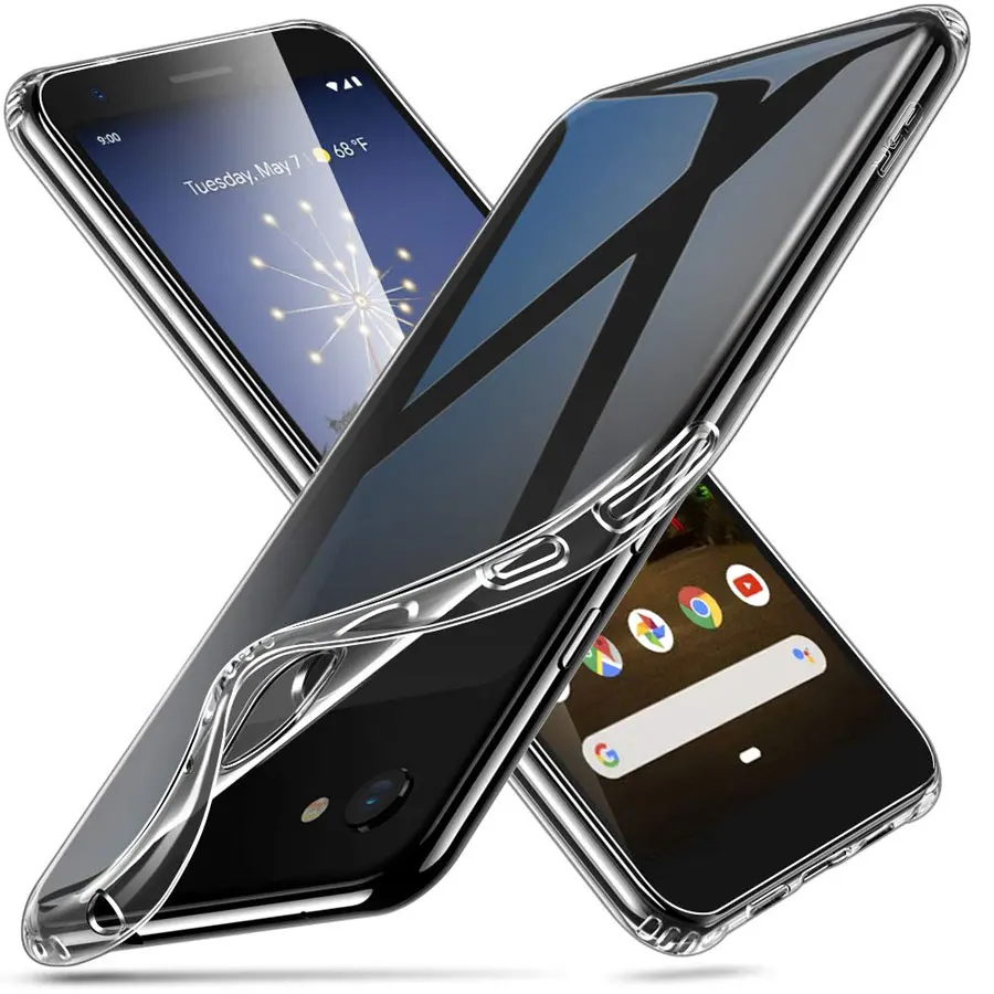 

Phone Case For Google Pixel 3aXL 3XL TPU Silicone Protective Half-Wrapped Case For Google Pixel 3 3a Soft Clear Protective Bag