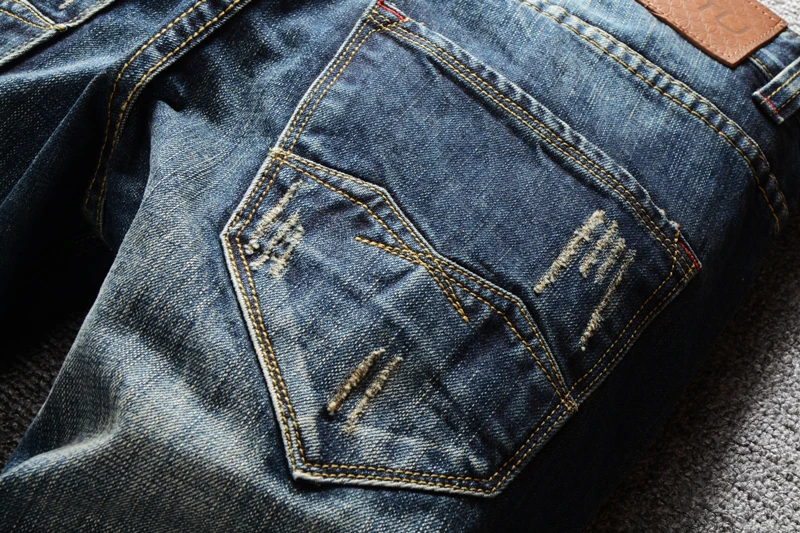Модные уличные для мужчин джинсы для женщин темно синий цвет большой карман деним штаны-карго hombre вышивка дизайн хип хоп рваные д