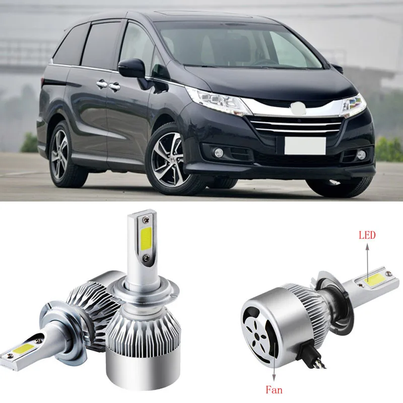 2pcs 9005/HB3 6500K Single Beam LED Headlights Fog Lamp Bulbs For Honda