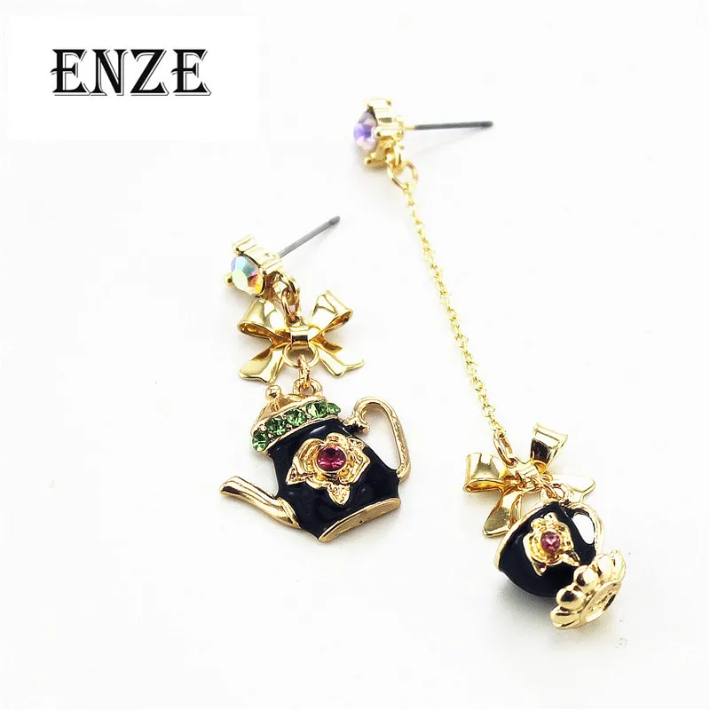 

Fashion stud earrings 2014 New fashion and pure and fresh quietly elegant retro contracted length plate earrings 1130 the teapot