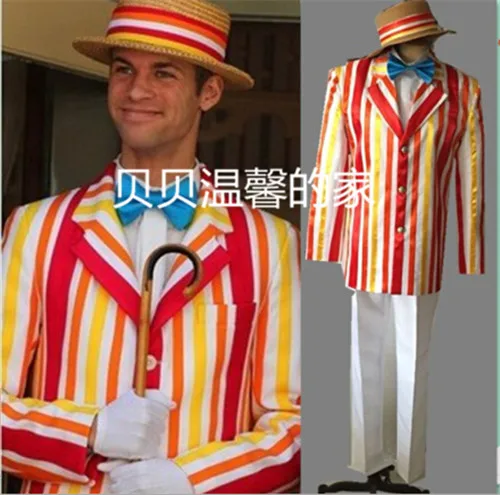 

halloween costumes for adult men Mary Poppins Bert cosplay costume clothes movie character Dick Van Dyke costumes for Adult 11