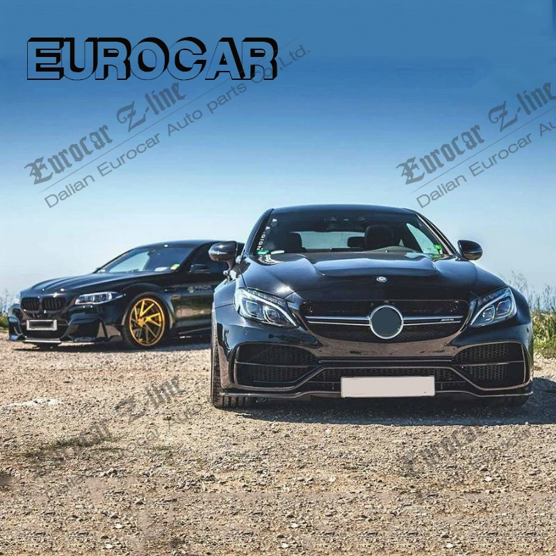 

PP material C class w205 c63 coupe PD style body kit for w205 c63 coupe formt bumper fender ducts side skirts