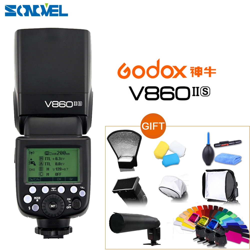 Godox Ving V860II S E TTL HSS 1/8000 литий ионная батарея Speedlite Flash для Sony A7II A7S A7RIII A9 A3500 A5100 A6500 MI