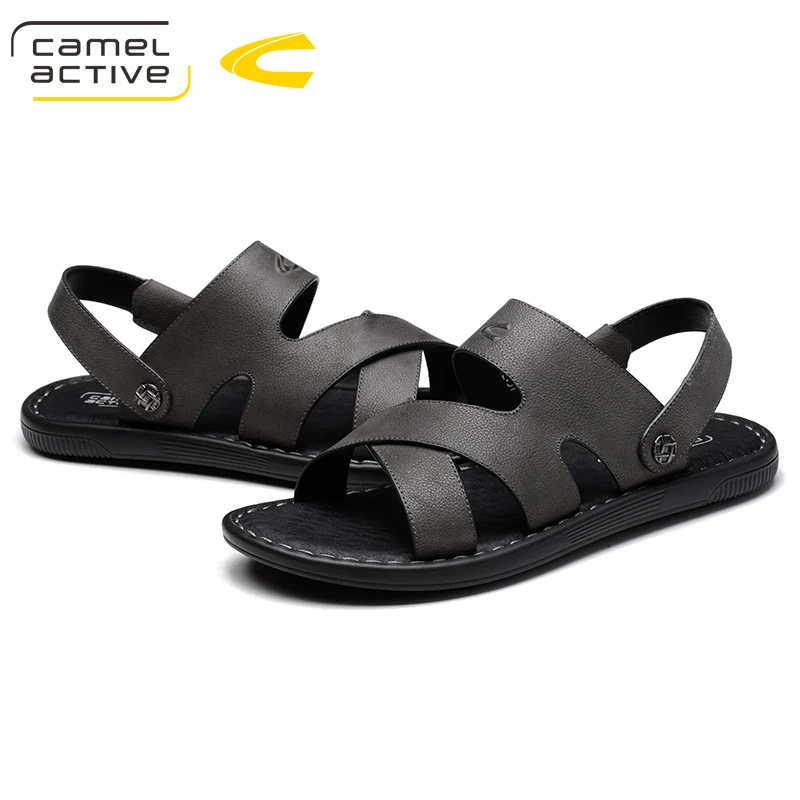 

Camel Active New Hot Sale New Fashion Summer Leisure Beach Men Shoes High Quality Leather Sandals The Big Yards Men's Sandals