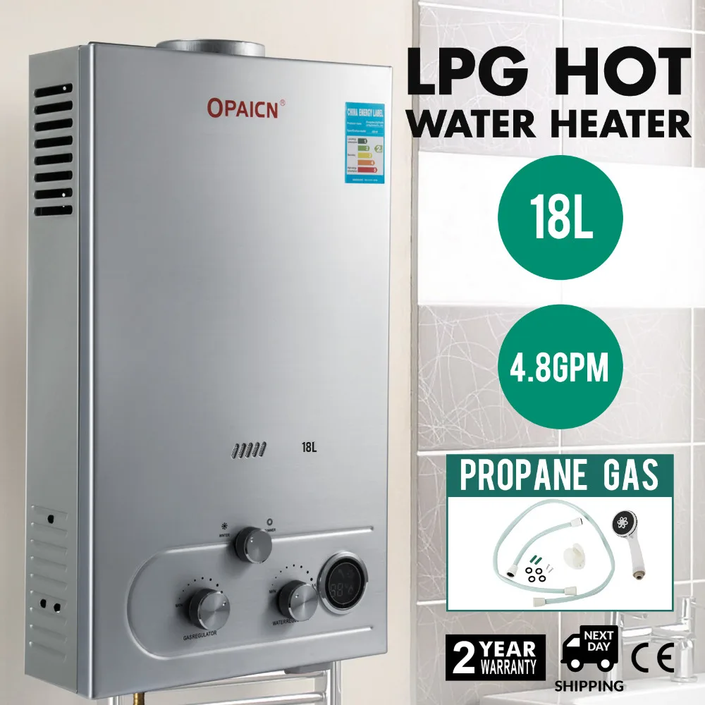 18l 4 8gpm Lpg Propane Gas Hot Water Heater Tankless