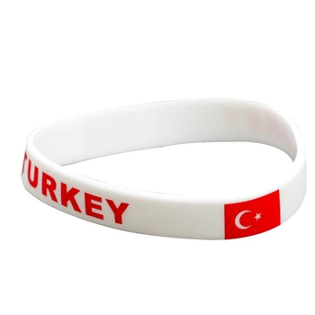 

100pcs Turkey flag silicone wristband bracelet free shipping