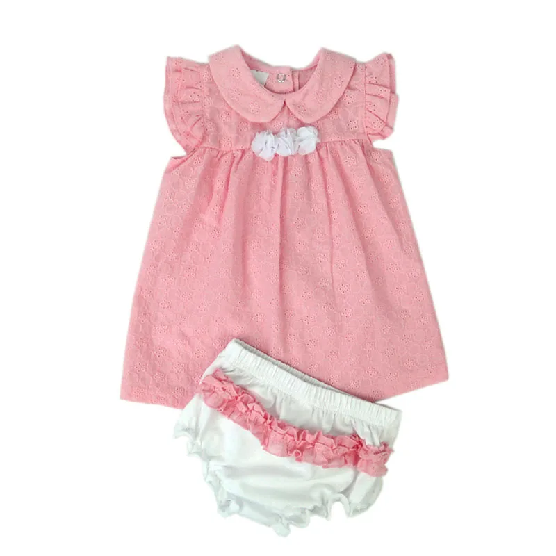 Summer Newborn Baby Girl Clothing Sets Flowers Tops Dress + Panties