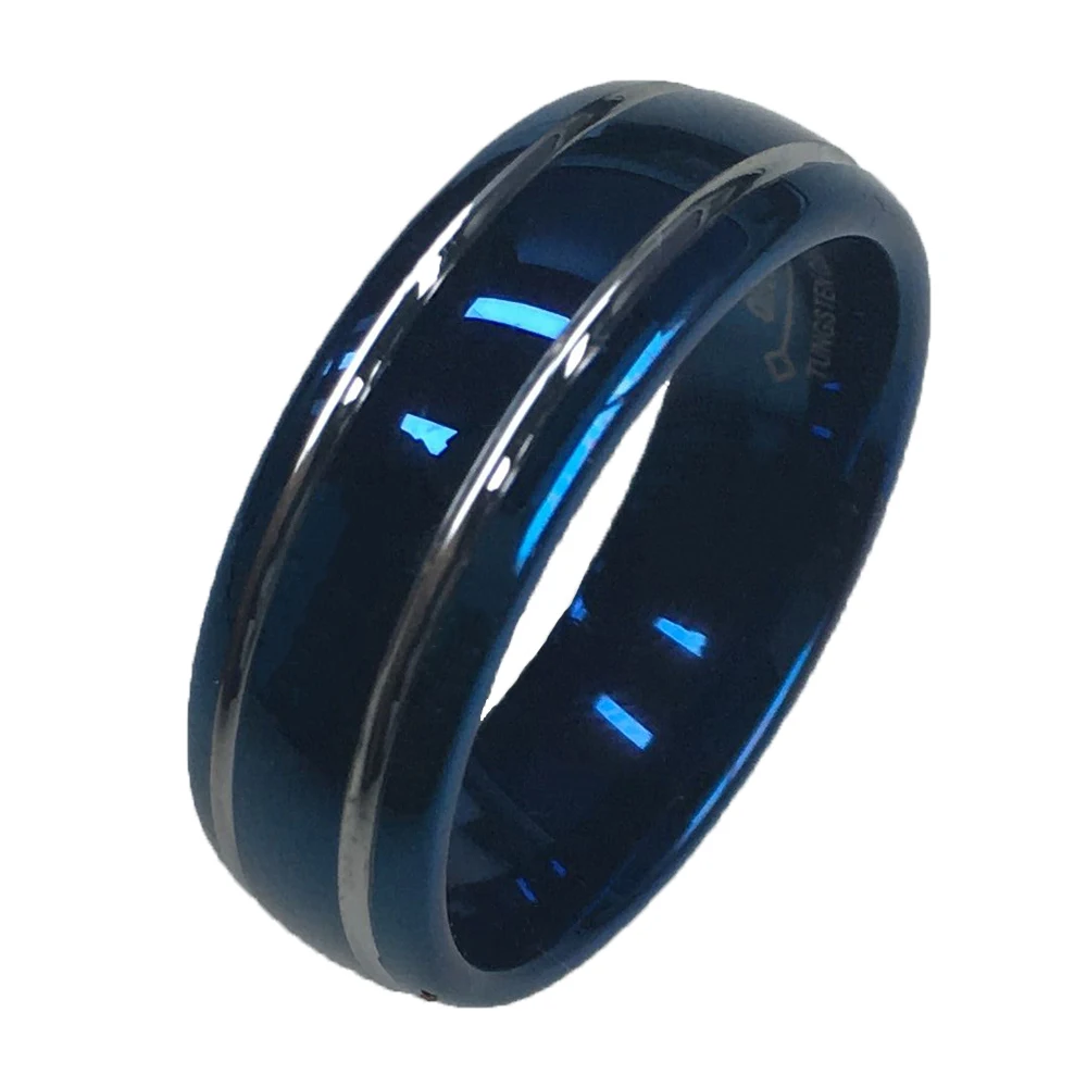 Queenwish-8mm-Blue-Tungsten-Carbide-Promise-Ring-for-Couples-and-Cobalt-Free-Dome-Bridal-Jewelry