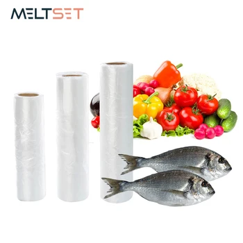 

1roll/100pcs Kitchen Fruit Vegetable Snack Food Storage Bag Refrigerator Freezer Bag Portable Food Preservation Bag with Handle