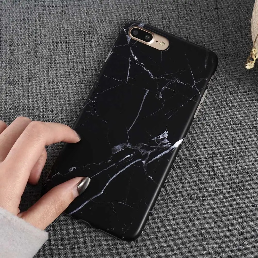 Luxury Marble Pattern i 7 Phone Cover Case For iPhone 7 Plus Soft TPU Back Cover For iPhone7 Plus Black Phone Accessories Coque (15)