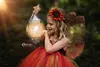 Vestido de tul con alas de mariposa para niñas, tutú de hada naranja para Halloween, disfraz de fiesta ► Foto 3/6