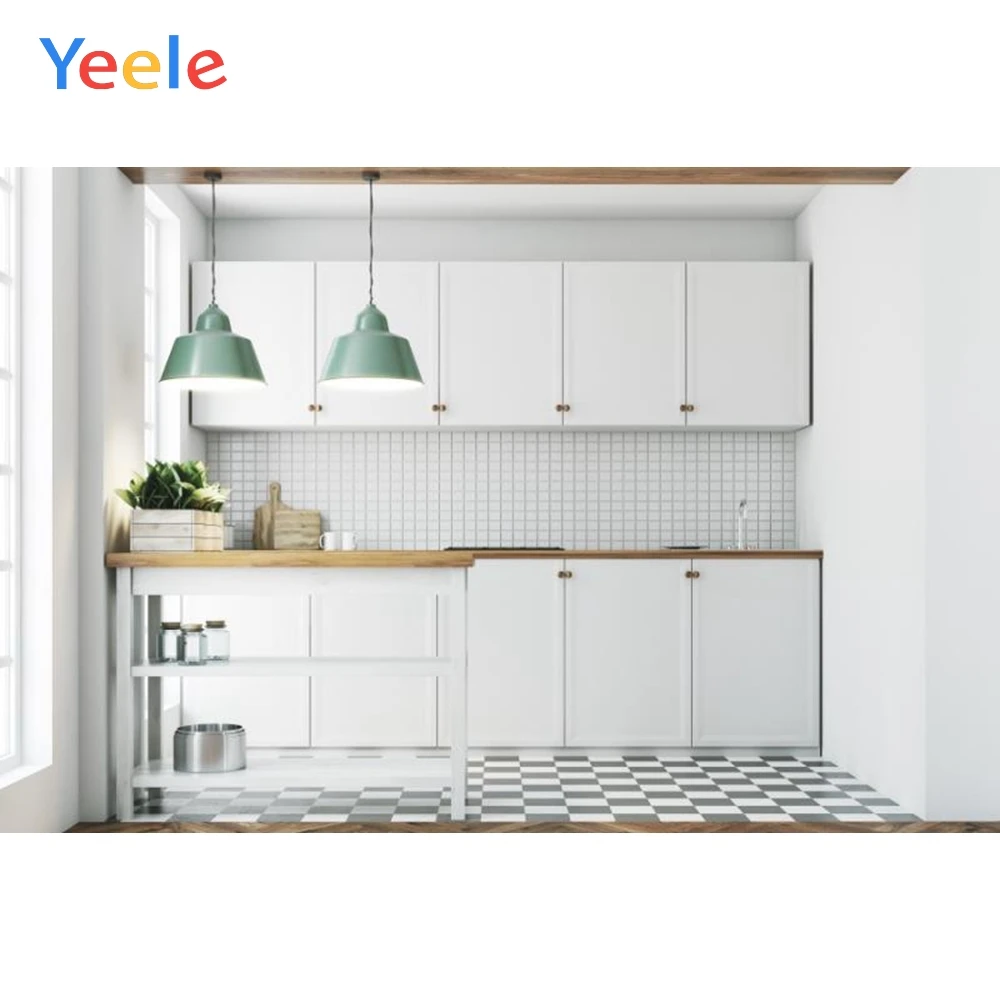 

Yeele Modern Tidy kitchen Room Backdrops Cupboard Portrait Photography Backdrop Customized Photographic Background Photo Studio