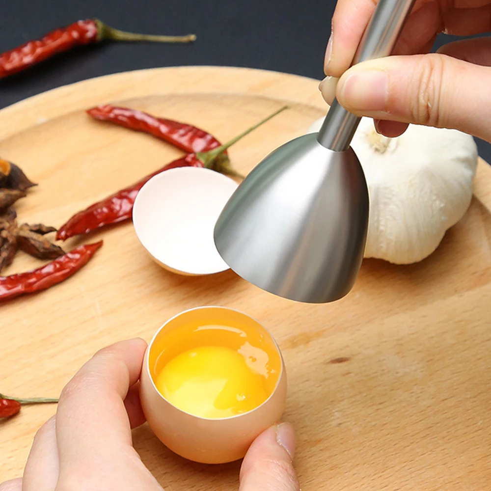 Creative Stainless Steel Egg Topper Shell Cutter Knocker Egg Opener