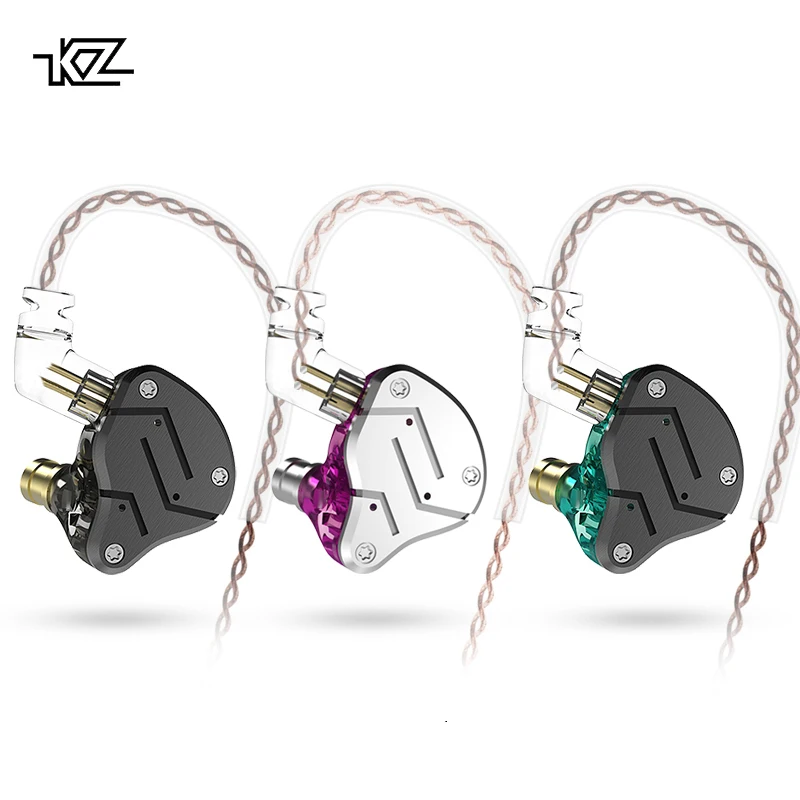 

KZ ZSN 1BA+1DD Hybrid In Ear Earphone IEM HIFI DJ Monitoring For Running Sport Smartphone Headset Earbud Detachable Detach 2Pin