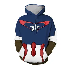 Cosplay Anime Captain America Superman Hoodie Men’s Women Hoodies Sweatshirts Casual Jacket Costume Coat