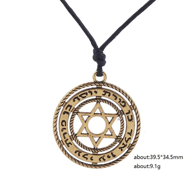

10PCS Tetragrammaton Star Of David Pendant Jewish Magen Star Of David Necklace Men/Women Gift Israel Judaica Jewelry