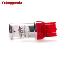 Ampoule de Voiture Rouge 48x 3014smd pour Feu de stop W21/5 12V 24V, Feu de Freinage, 7443