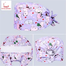 Кепка операционной комнаты Мужская и женская для докторов медработников хирургическая кепка хлопок Европейская и американская печатная шапочка-тыква