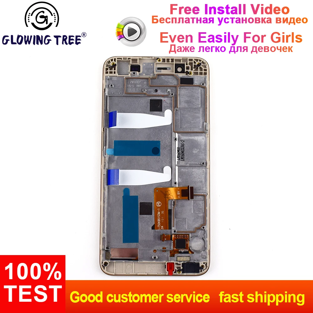 

For Huawei Enjoy 5S LCD TAG-L21 TAG-L01 TAG-L13 LCD Display Monitor Touch Screen Digitizer Assembly Frame