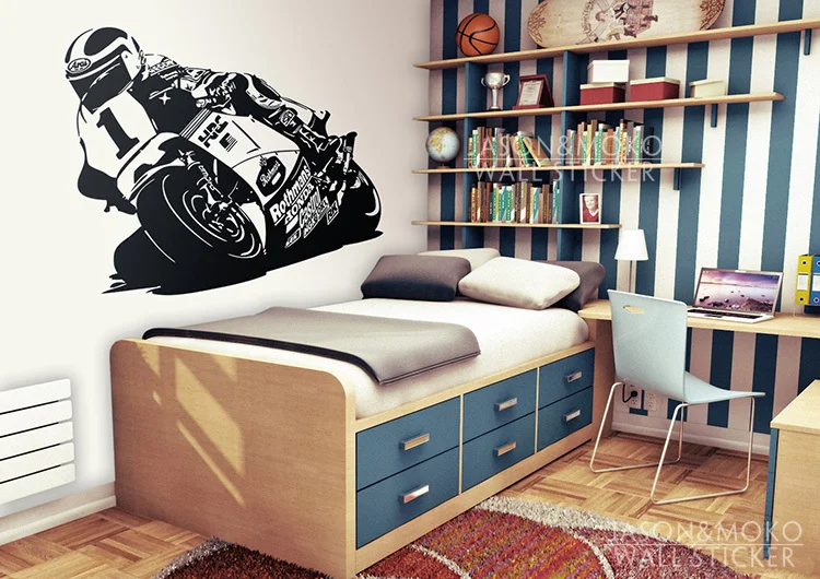 

Home Decorative decorative-moto-vinyl-competition Vinyl Wall Sticker Home Decor 60*75CM wallpaper