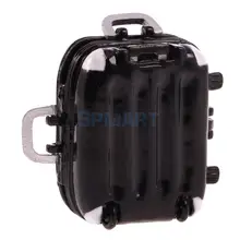 Миниатюрный чемодан коробка чемодан для 1:12 миниатюрный кукольный домик путешествия ACCS черный