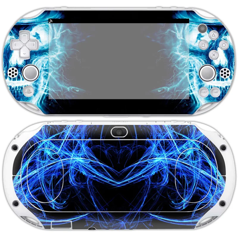 

blue skull style design vinyl decal game accessories for psp vita 2000 skin sticker