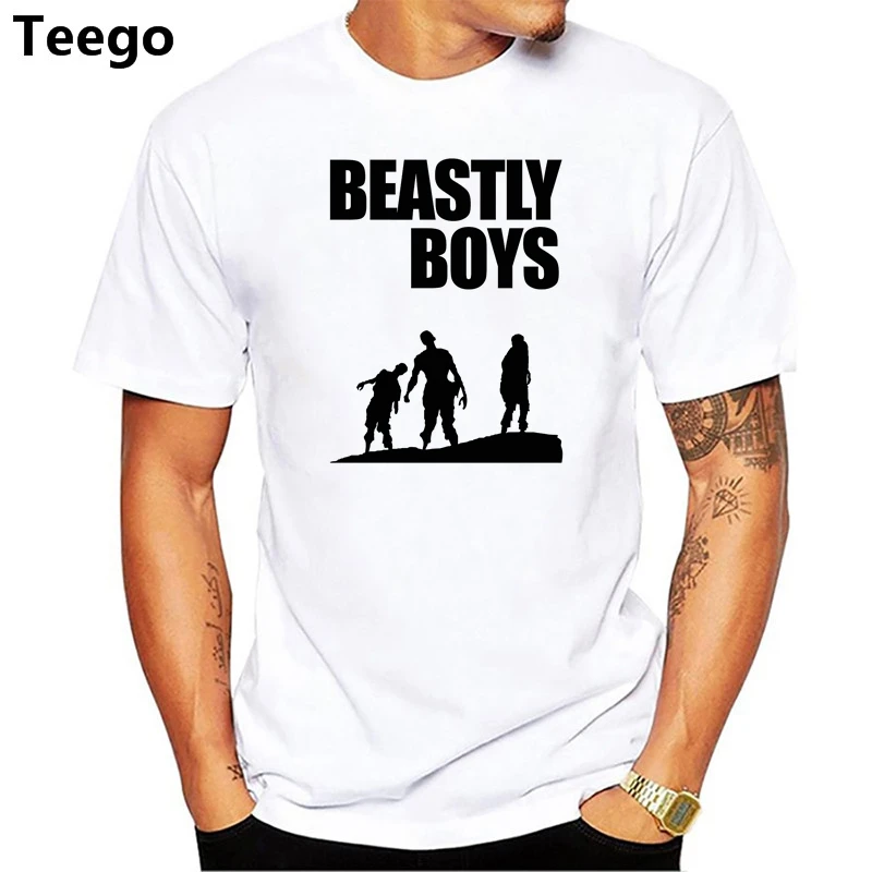 

beastie boys t shirt men Summer print T Shirt boy short sleeve with white color Fashion Top Tees