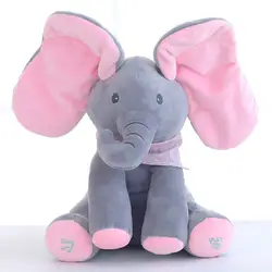 Слон мягкие Животные плюшевый слон кукла воспроизводить музыку слон образовательные анти-стресс игрушка для детей