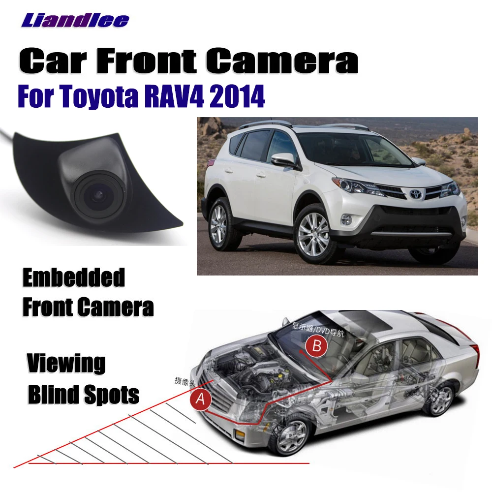 Liandlee авто камера для Toyota RAV4 2014 вид спереди Логотип встроенный (не обратный задний