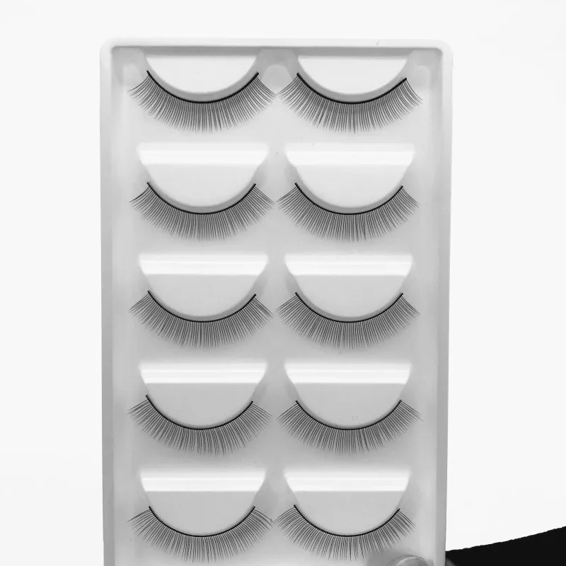 5 Pairs/Set False Eyelashes Handmade Training Lashes For Beginners Eyelash Extensions Beauty Salon Student Practice