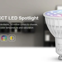 4 Вт Ми свет Светодиодные лампы GU10 затемнения светодиодные лампы RGB+ теплый белый+ белый(RGB+ cct) прожектор indoor Гостиная украшения дома