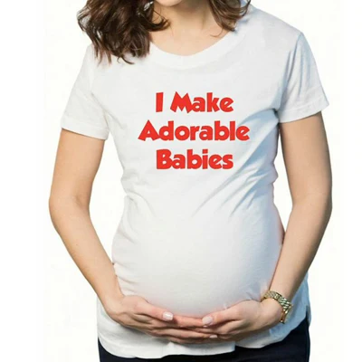 Лето Письмо для беременных футболки шорты Повседневное Беременность Одежда Забавный для беременных Для женщин Marternity Костюмы хлопок - Цвет: 8